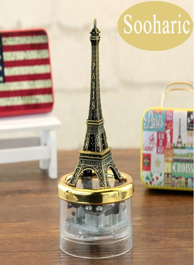 Sooharic Wind Up Music Box Clockwork Toys, Edelweiss Eiffel Tower, Toy Musical Boxes for Son/Daughter - Image 2